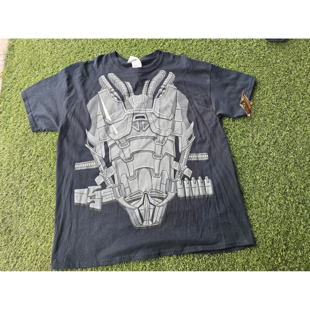 Man of Steel Superman Armor Graphic T Shirt Adult XL Black DC Comics‎